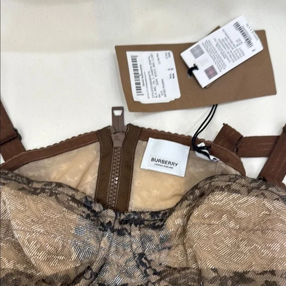 Burberry Brown and Black Lace Bustier dress - Picture 7 of 16